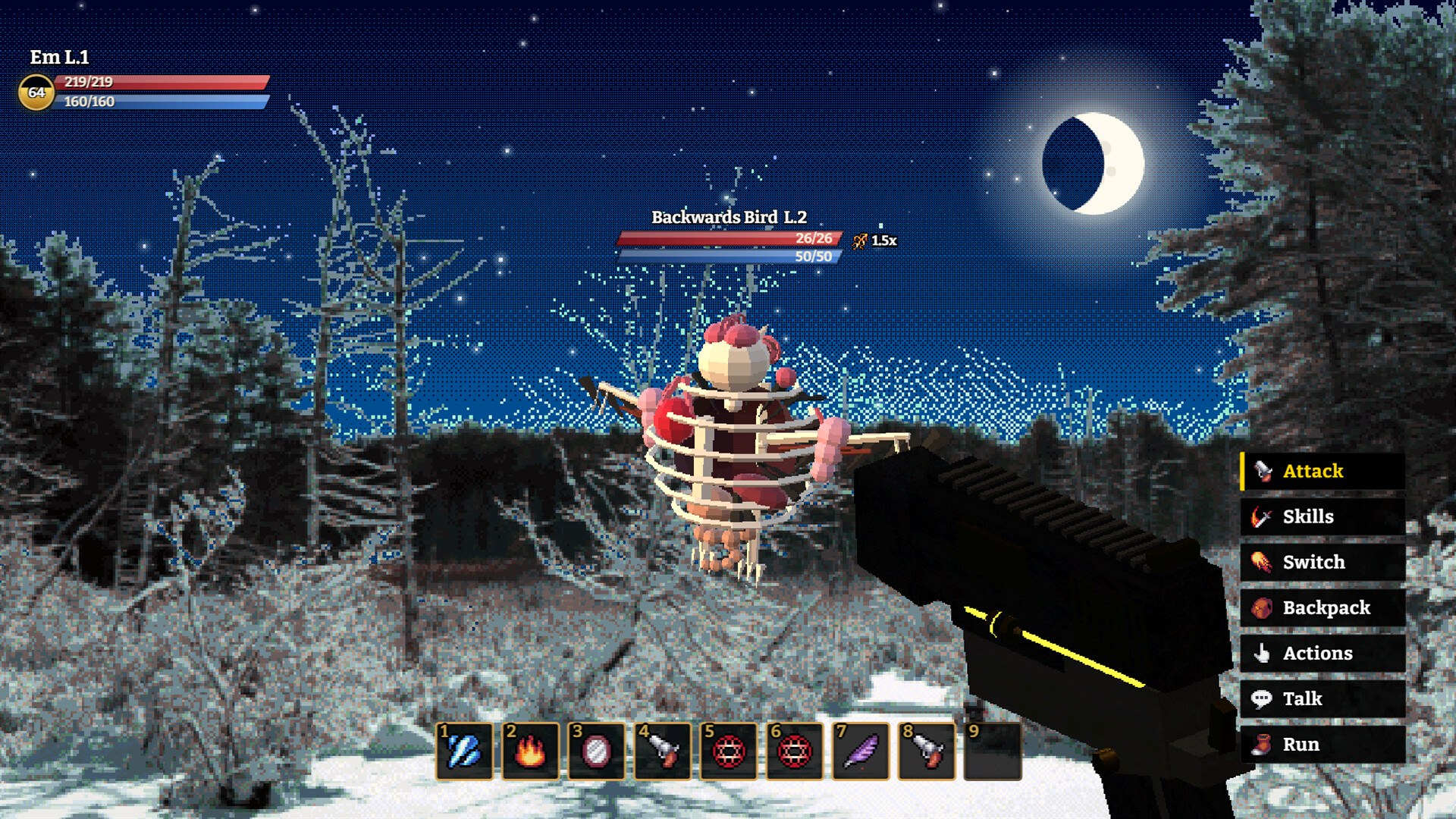 Hypernet Explorer 雪夜像素场景